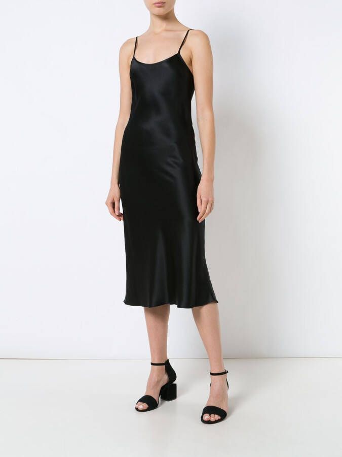 VOZ Liquid midi dress Zwart