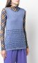 VOZ Mouwloze top Blauw - Thumbnail 3