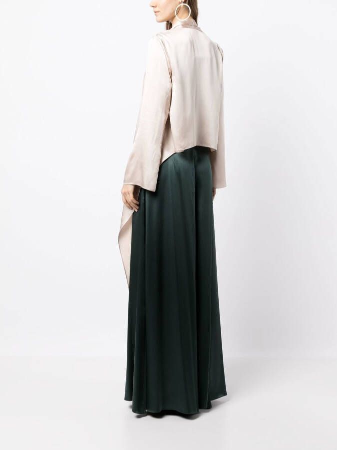 VOZ Satijnen blouse Beige