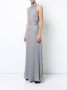 VOZ stropdas taille gedrapeerde jumpsuit Grijs - Thumbnail 3