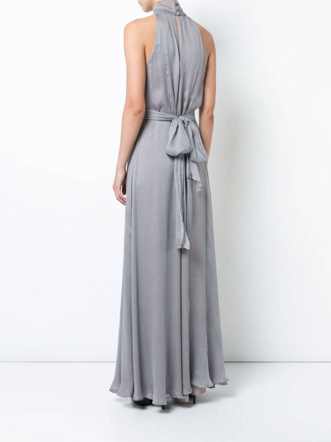 VOZ stropdas taille gedrapeerde jumpsuit Grijs