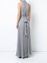 VOZ stropdas taille gedrapeerde jumpsuit Grijs - Thumbnail 4