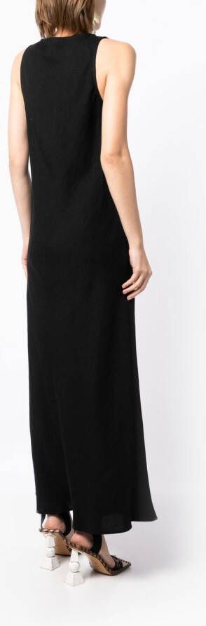 VOZ Maxi-jurk met V-hals Zwart