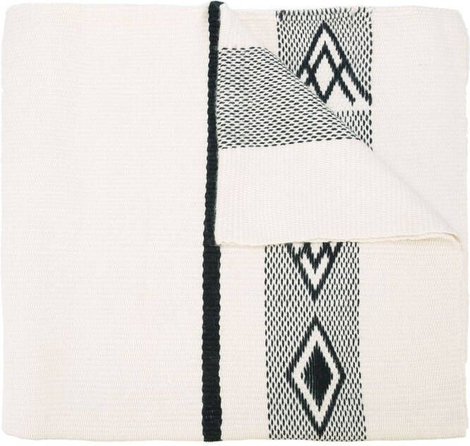VOZ Wide Diagonal Wrap scarf Wit