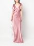 V:PM ATELIER Avondjurk met V-hals Roze - Thumbnail 2