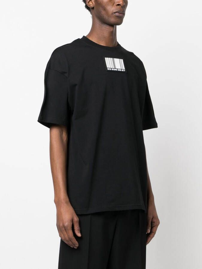 VTMNTS T-shirt met patch Zwart