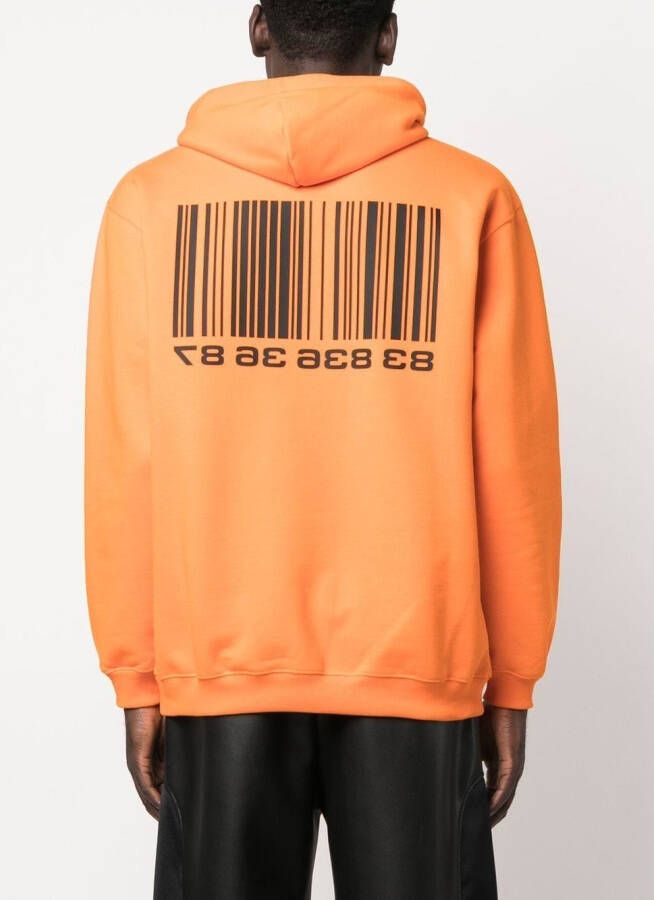 VTMNTS Hoodie met barcodeprint Oranje