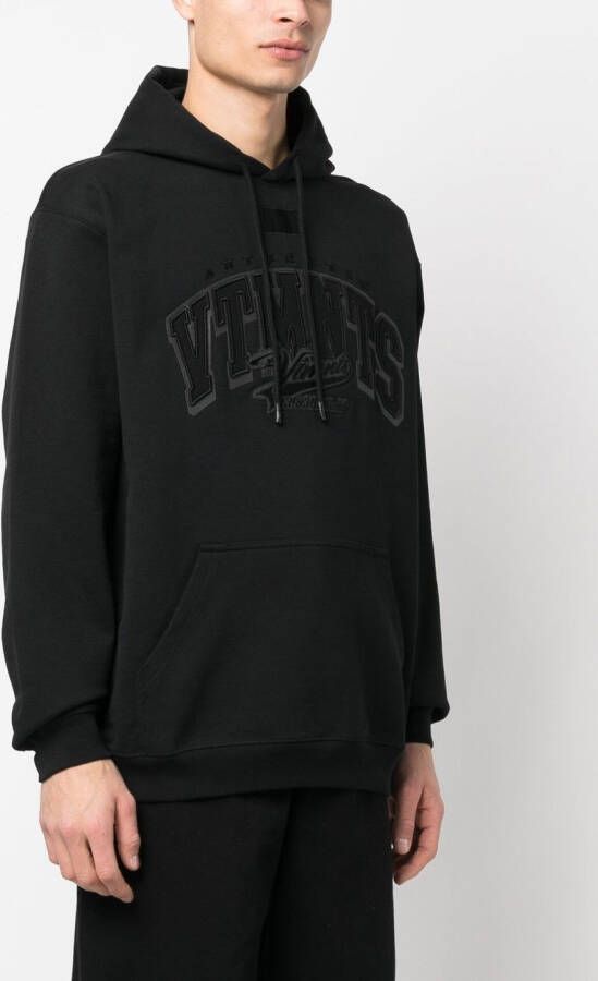 VTMNTS Hoodie met geborduurd logo Zwart