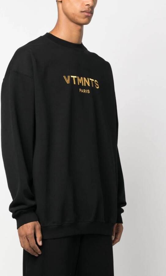 VTMNTS Sweater met geborduurd logo Zwart
