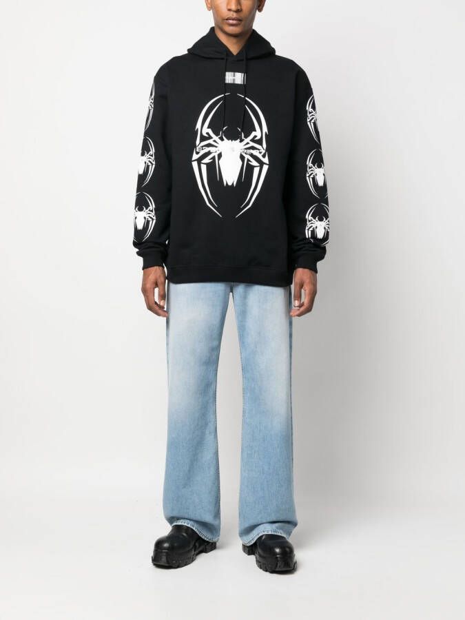 VTMNTS Hoodie met logoprint Zwart