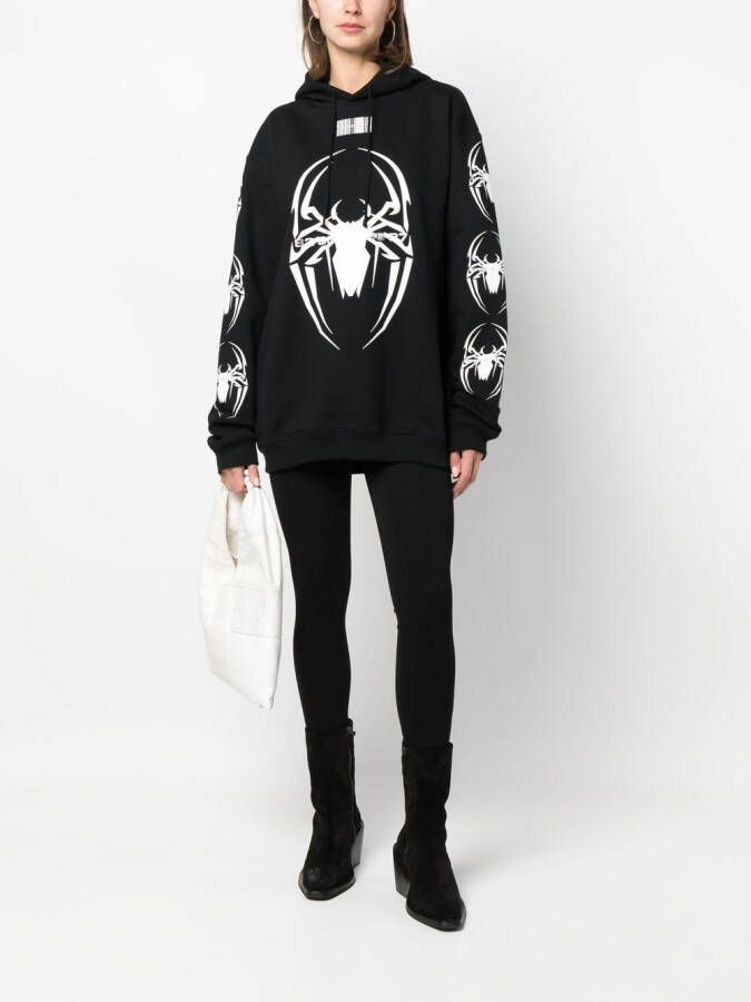 VTMNTS Hoodie met logoprint Zwart