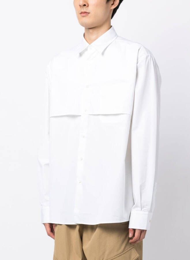VTMNTS Overhemd met stormklep Wit