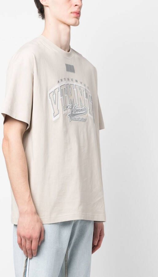 VTMNTS T-shirt met logoprint Beige