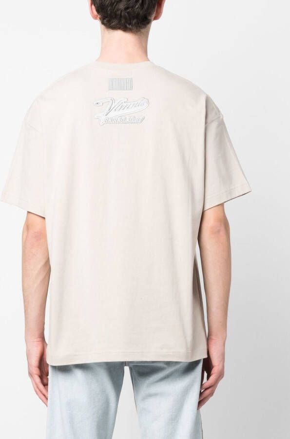 VTMNTS T-shirt met logoprint Beige