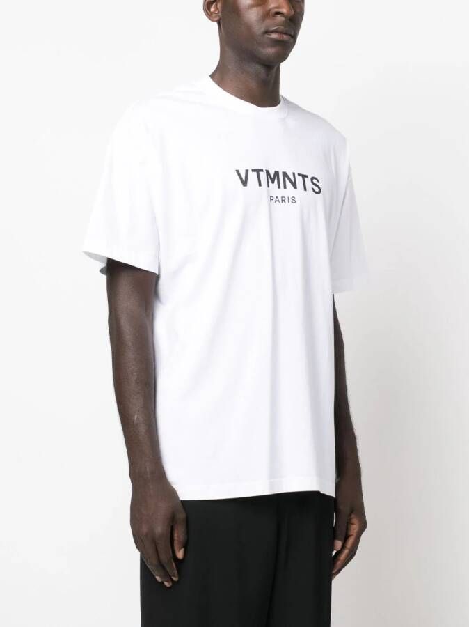 VTMNTS T-shirt met logoprint Wit