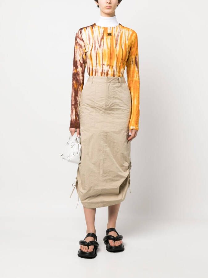 Wales Bonner T-shirt met abstracte print Oranje