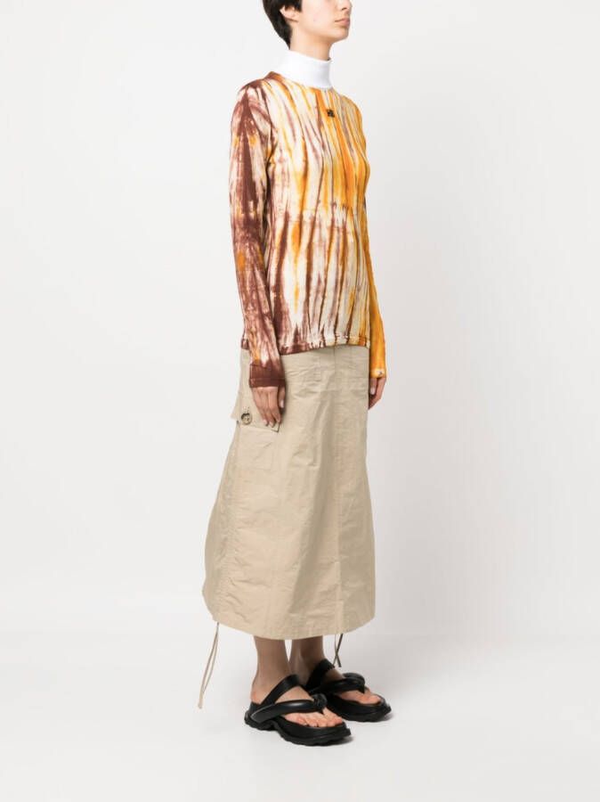 Wales Bonner T-shirt met abstracte print Oranje