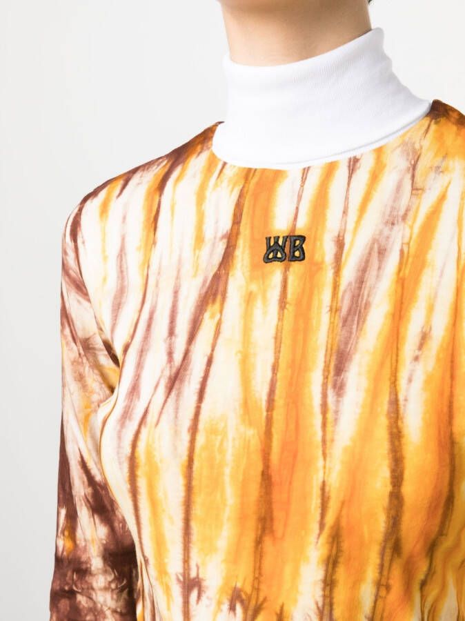 Wales Bonner T-shirt met abstracte print Oranje