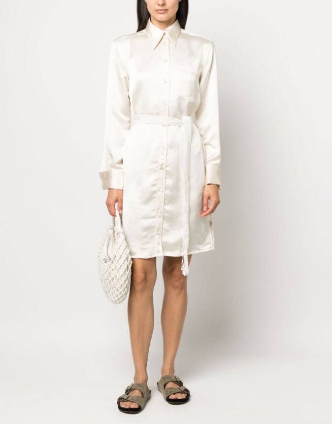 Wales Bonner Blousejurk met lange mouwen Beige