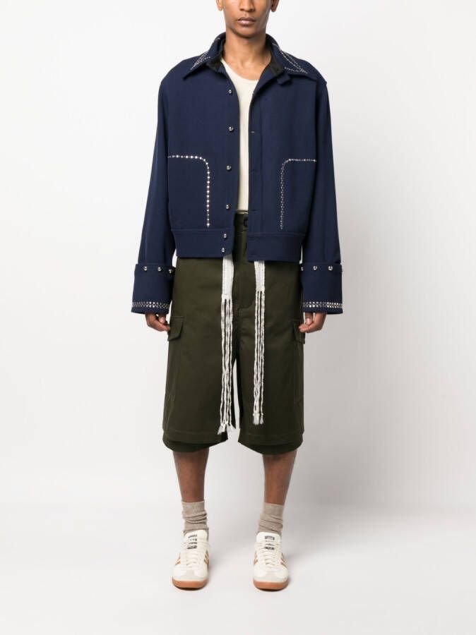 Wales Bonner Cargo shorts Groen
