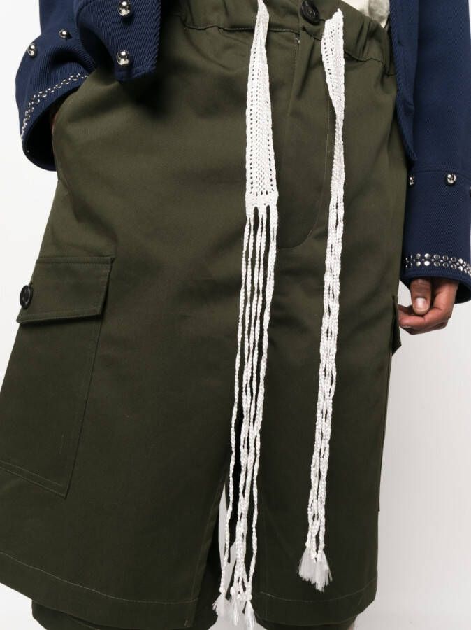 Wales Bonner Cargo shorts Groen