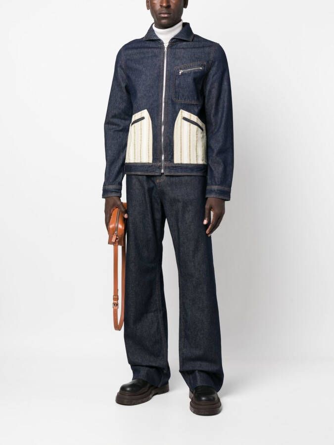 Wales Bonner Denim jack Blauw