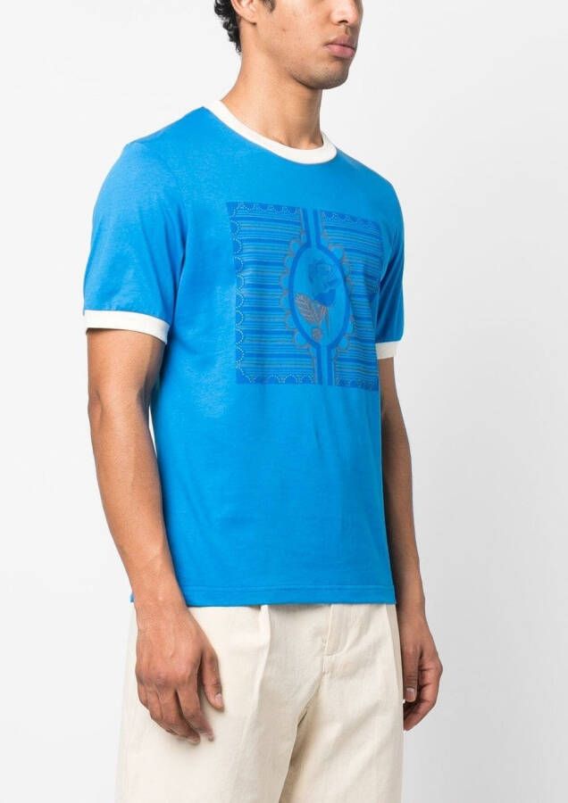 Wales Bonner T-shirt met print Blauw