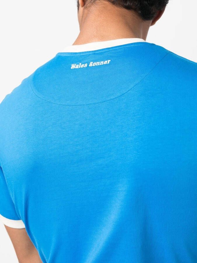 Wales Bonner T-shirt met print Blauw