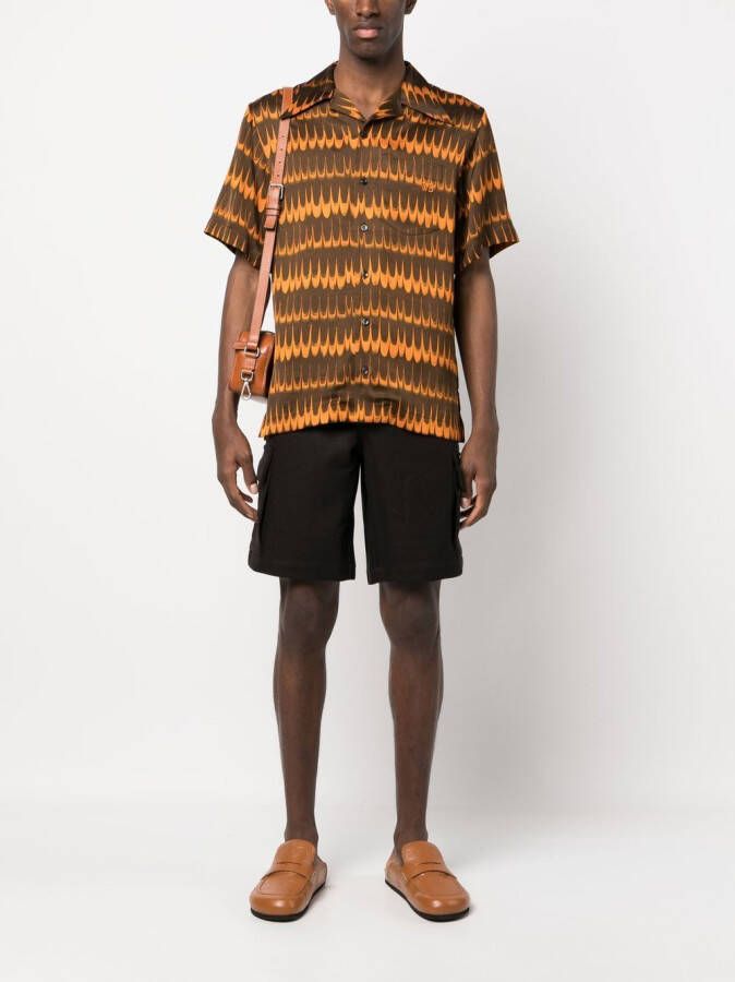 Wales Bonner Overhemd met geometrische print Oranje