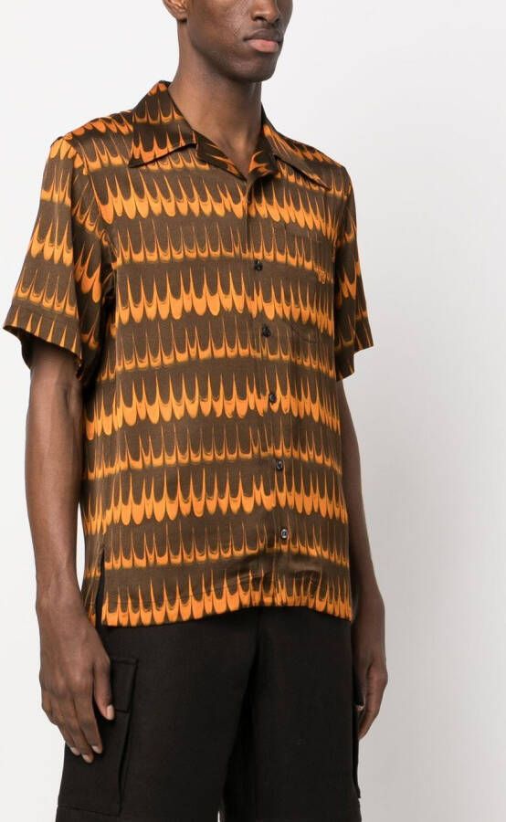 Wales Bonner Overhemd met geometrische print Oranje