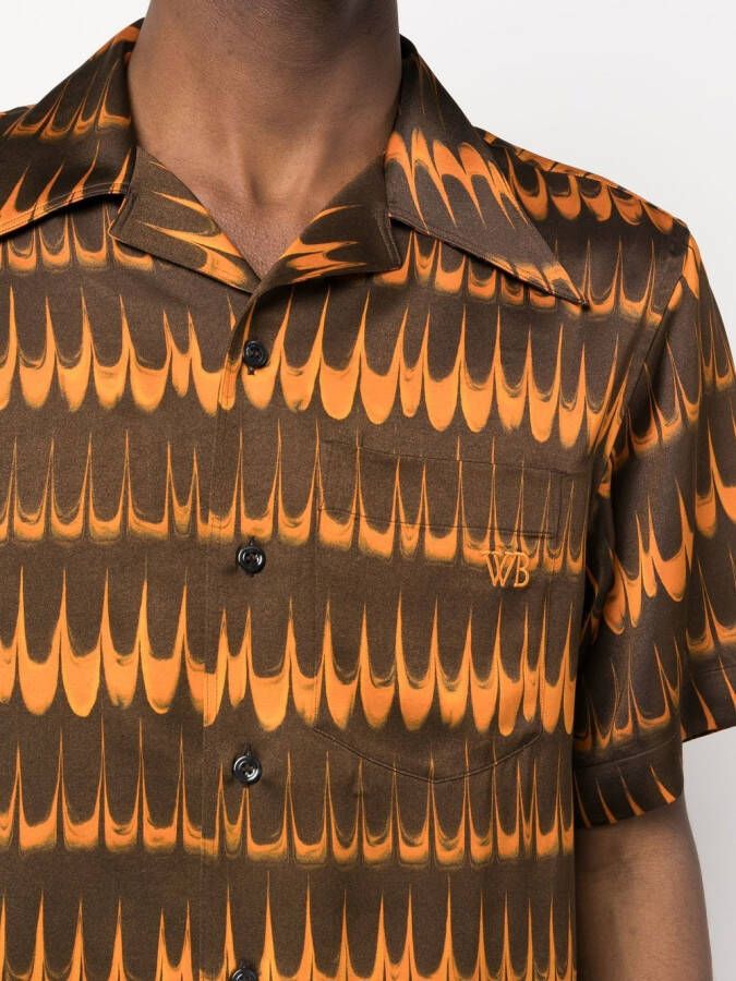 Wales Bonner Overhemd met geometrische print Oranje