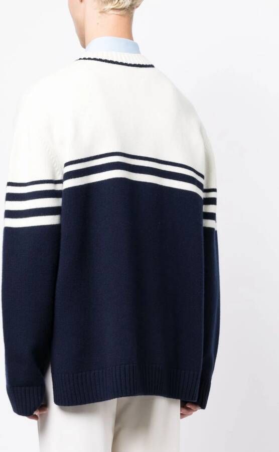 Wales Bonner Intarsia trui Blauw