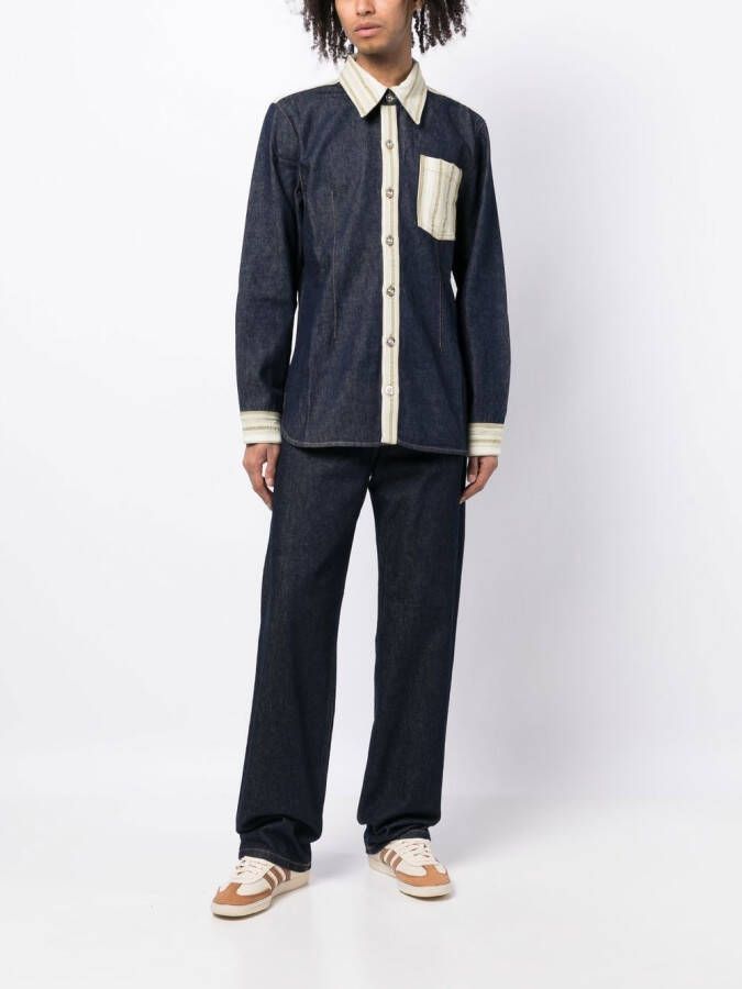 Wales Bonner Denim overhemd Blauw
