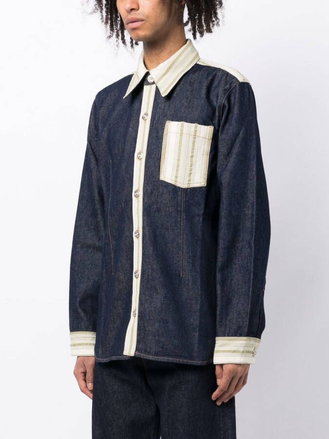 Wales Bonner Denim overhemd Blauw