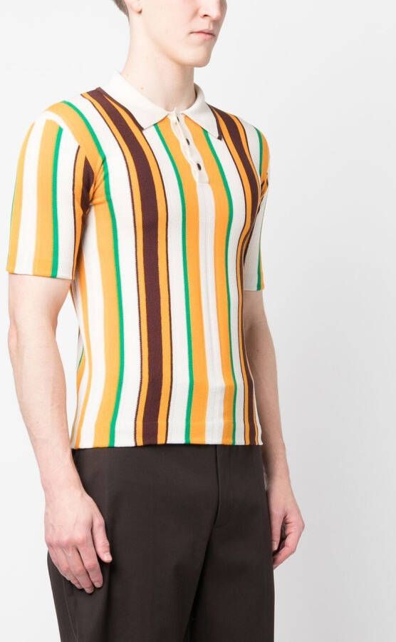 Wales Bonner Gestreept poloshirt Oranje