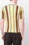 Wales Bonner Gestreept poloshirt Oranje - Thumbnail 4