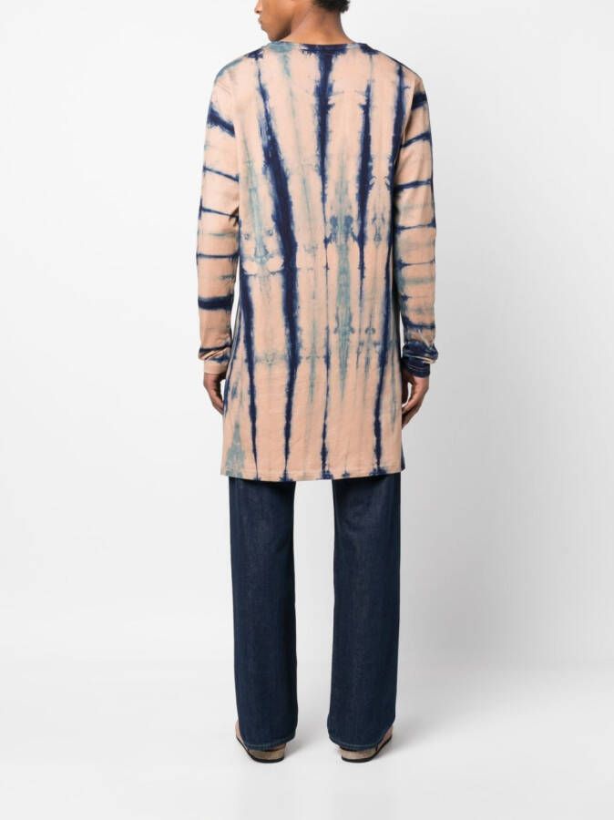 Wales Bonner T-shirt met tie-dye print Bruin