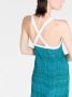 Wales Bonner Midi-jurk met chevron streep Blauw - Thumbnail 3