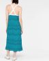 Wales Bonner Midi-jurk met chevron streep Blauw - Thumbnail 4