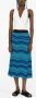 Wales Bonner Midi-rok met zigzag patroon Blauw - Thumbnail 2
