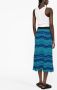 Wales Bonner Midi-rok met zigzag patroon Blauw - Thumbnail 3