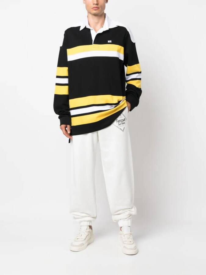 Wales Bonner Poloshirt met lange mouwen Zwart