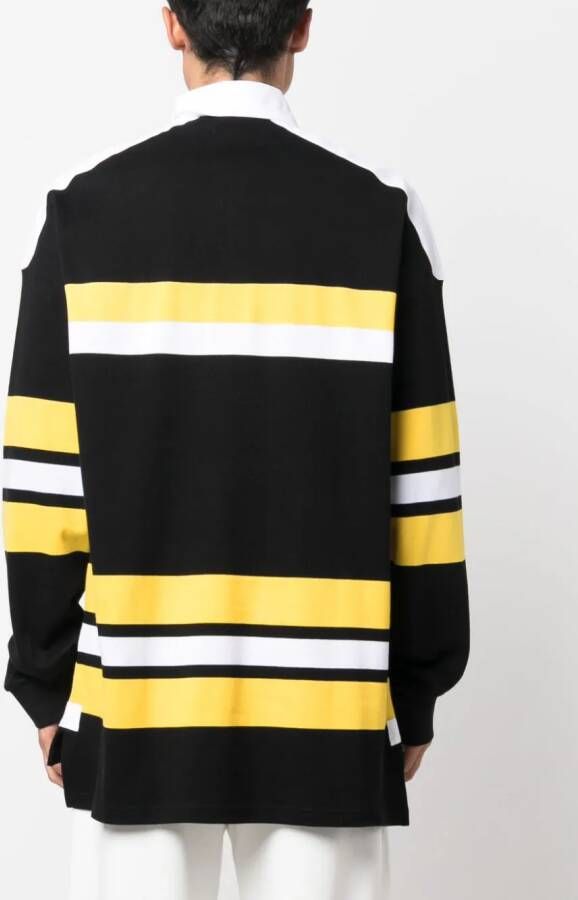 Wales Bonner Poloshirt met lange mouwen Zwart