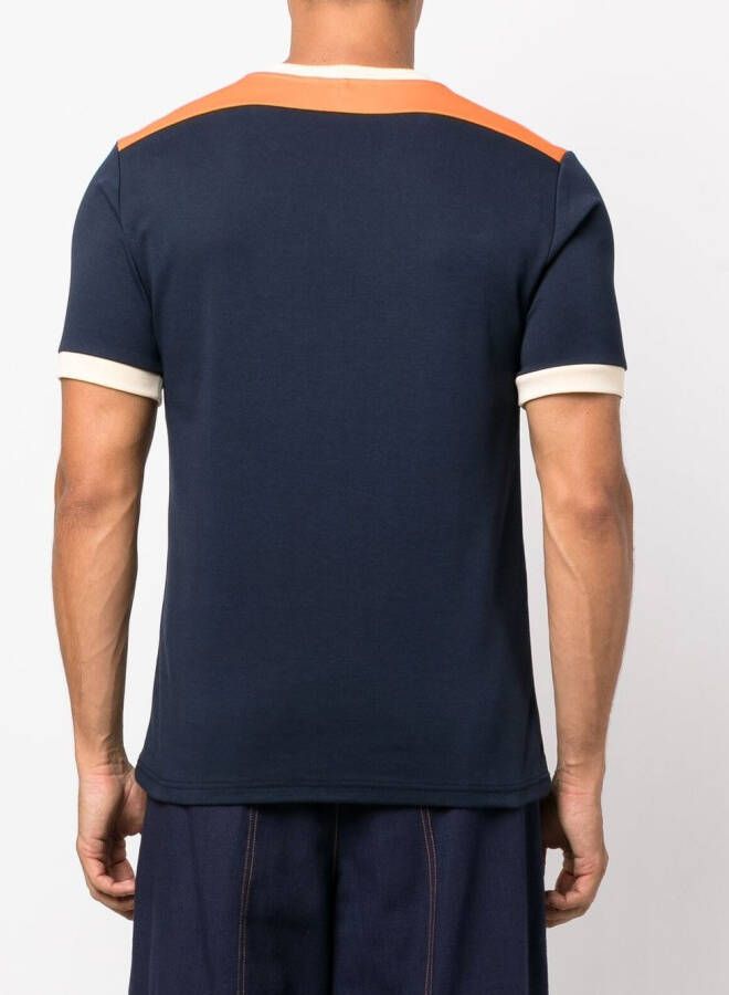 Wales Bonner T-shirt met colourblocking Blauw