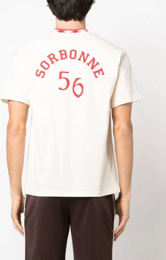 Wales Bonner T-shirt met logopatch Beige