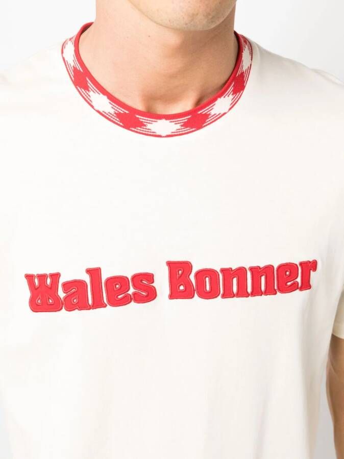 Wales Bonner T-shirt met logopatch Beige