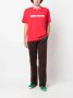 Wales Bonner T-shirt met logopatch Rood - Thumbnail 1