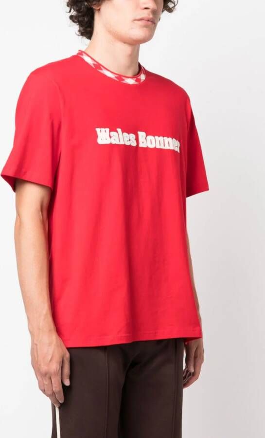 Wales Bonner T-shirt met logopatch Rood