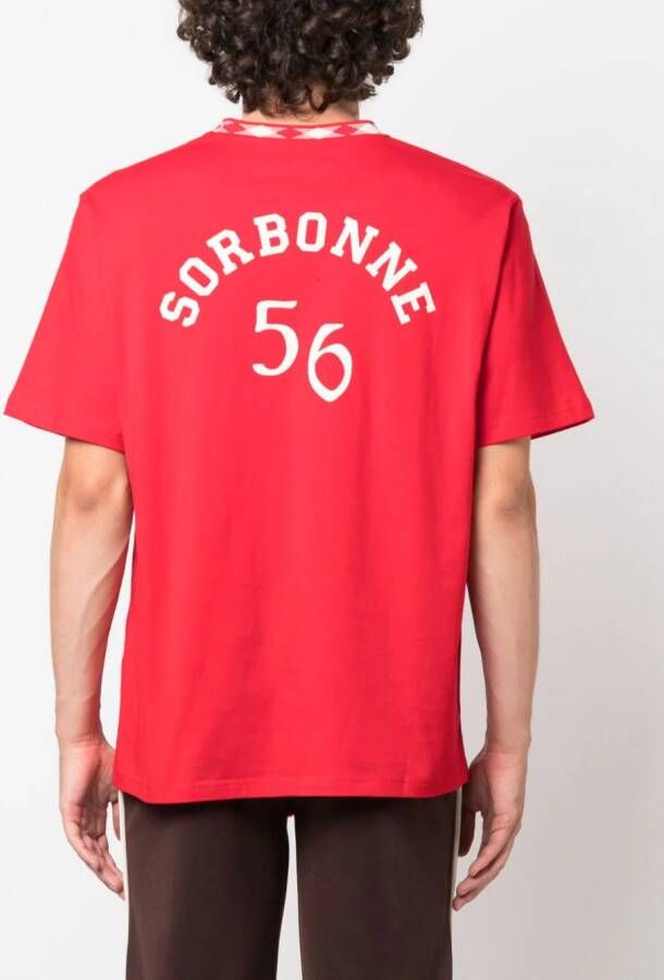 Wales Bonner T-shirt met logopatch Rood