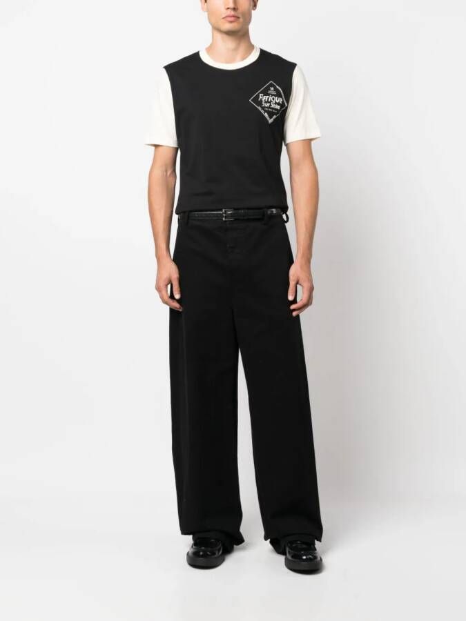 Wales Bonner T-shirt met logoprint Zwart